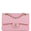 Chanel bag Small Classic Double Flap Bag Pink Caviar Light Gold Hardware