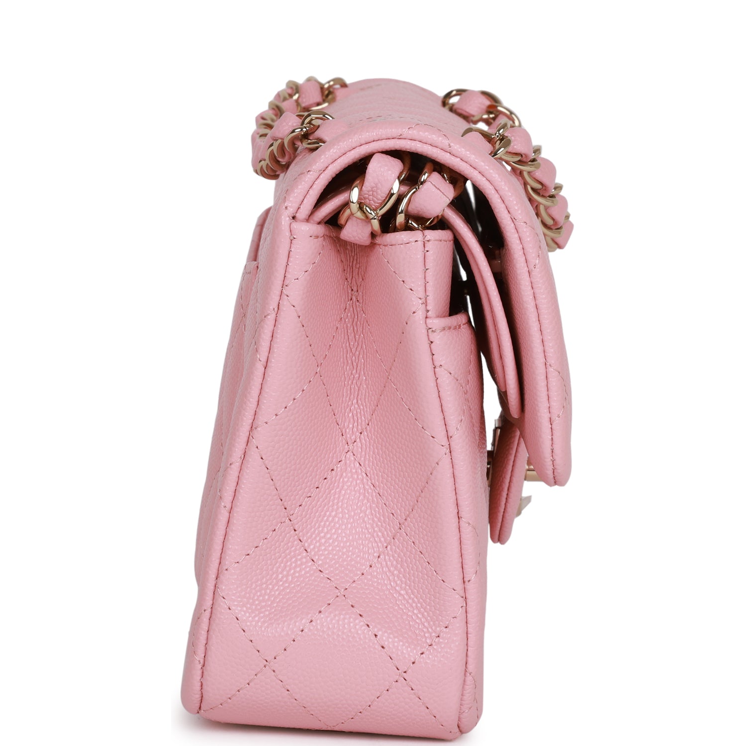 Chanel bag Small Classic Double Flap Bag Pink Caviar Light Gold Hardware