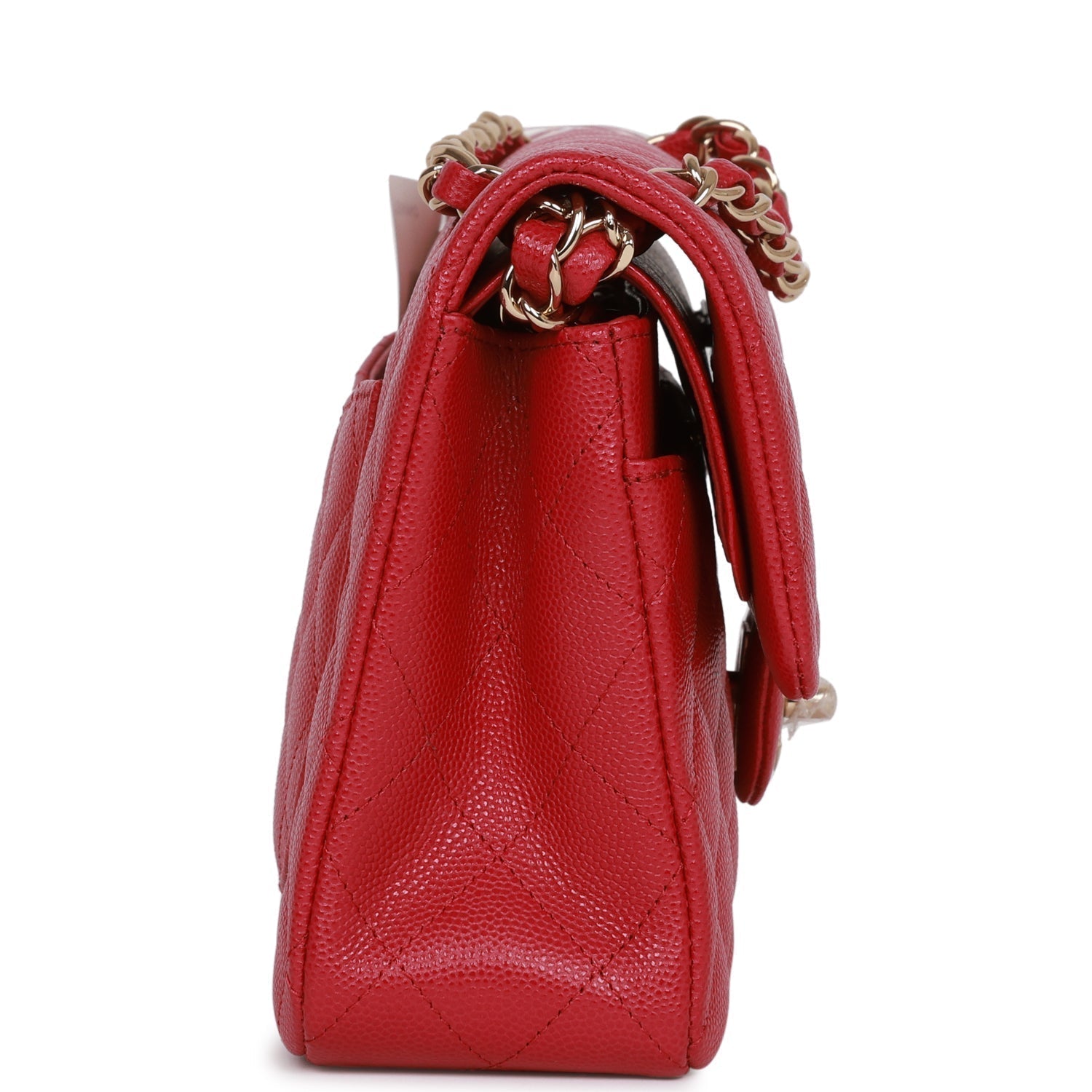 Chanel bag Small Classic Double Flap Dark Pink Caviar Light Gold Hardware