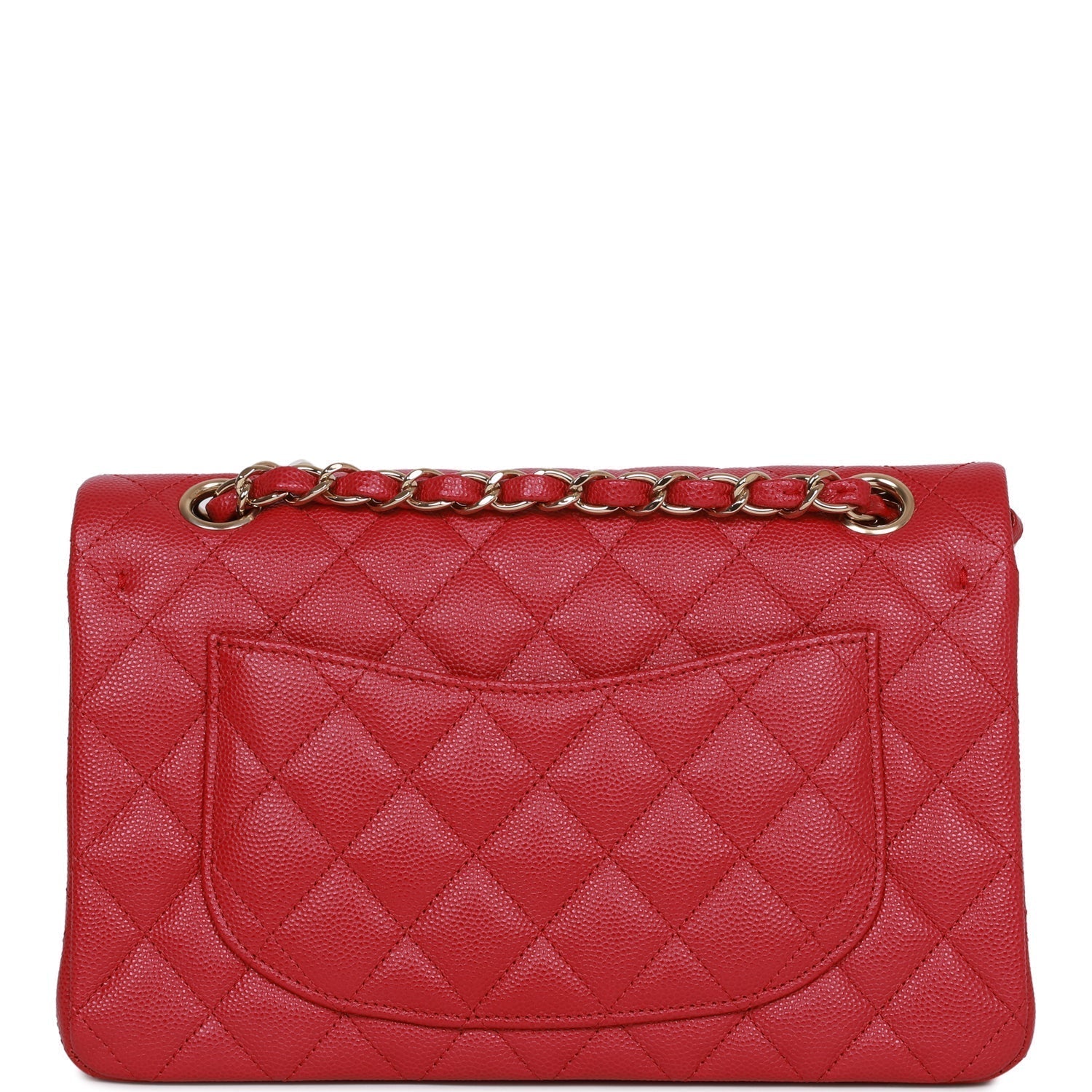 Chanel bag Small Classic Double Flap Dark Pink Caviar Light Gold Hardware