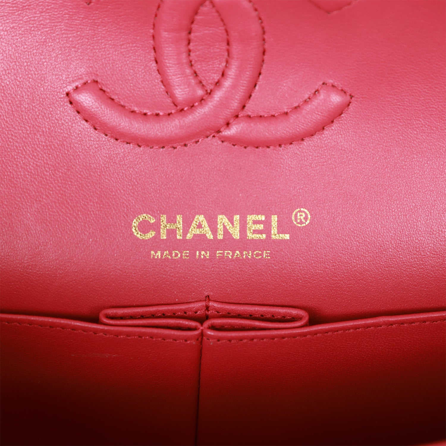 Chanel bag Small Classic Double Flap Dark Pink Caviar Light Gold Hardware