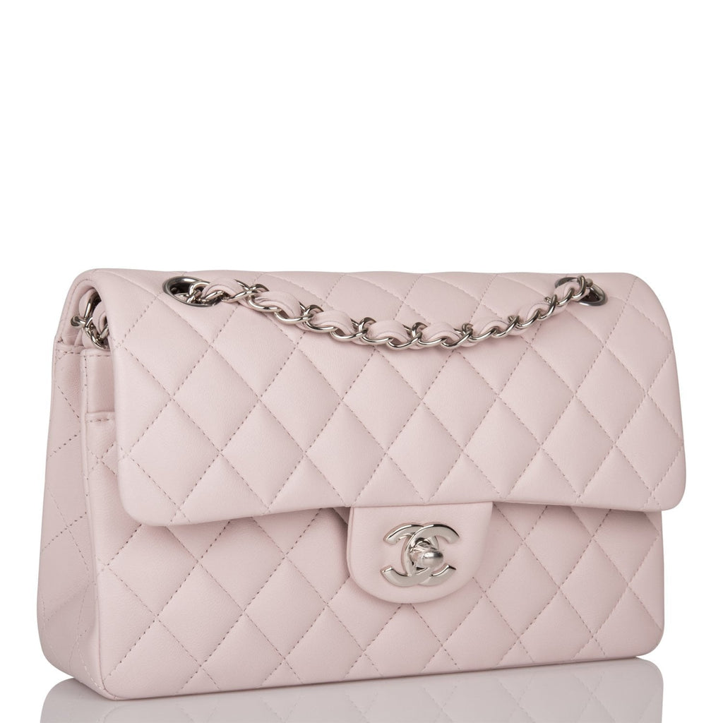 Chanel bag Small Classic Double Flap Bag Light Purple Lambskin Silver Hardware