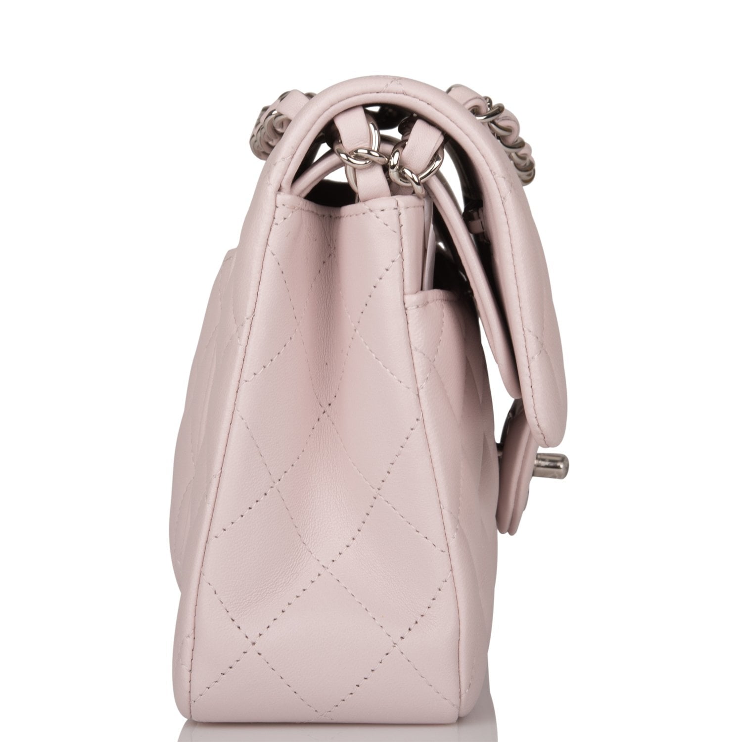 Chanel bag Small Classic Double Flap Bag Light Purple Lambskin Silver Hardware