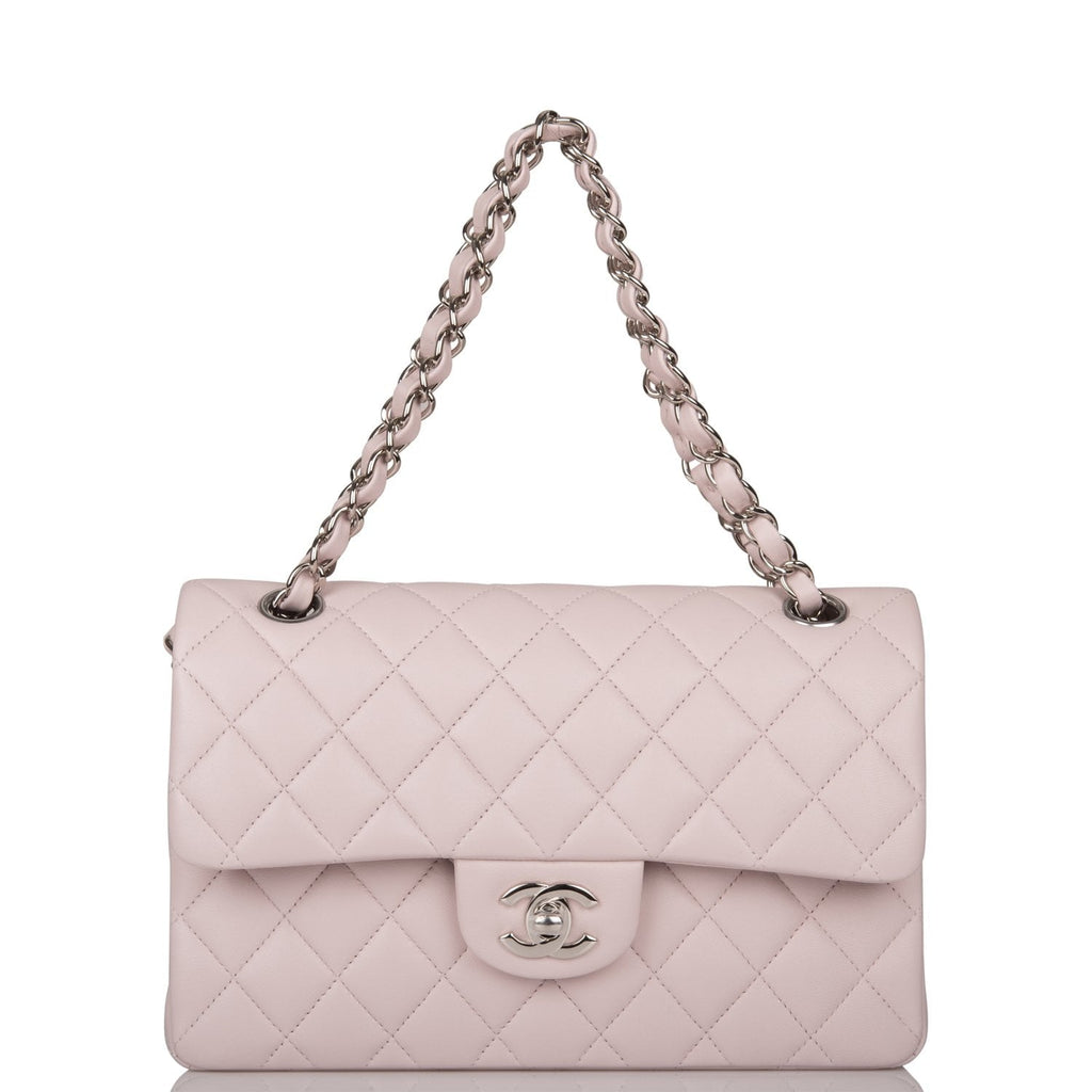 Chanel bag Small Classic Double Flap Bag Light Purple Lambskin Silver Hardware