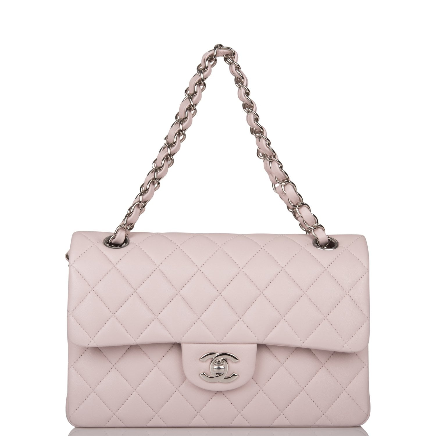 Chanel bag Small Classic Double Flap Bag Light Purple Lambskin Silver Hardware