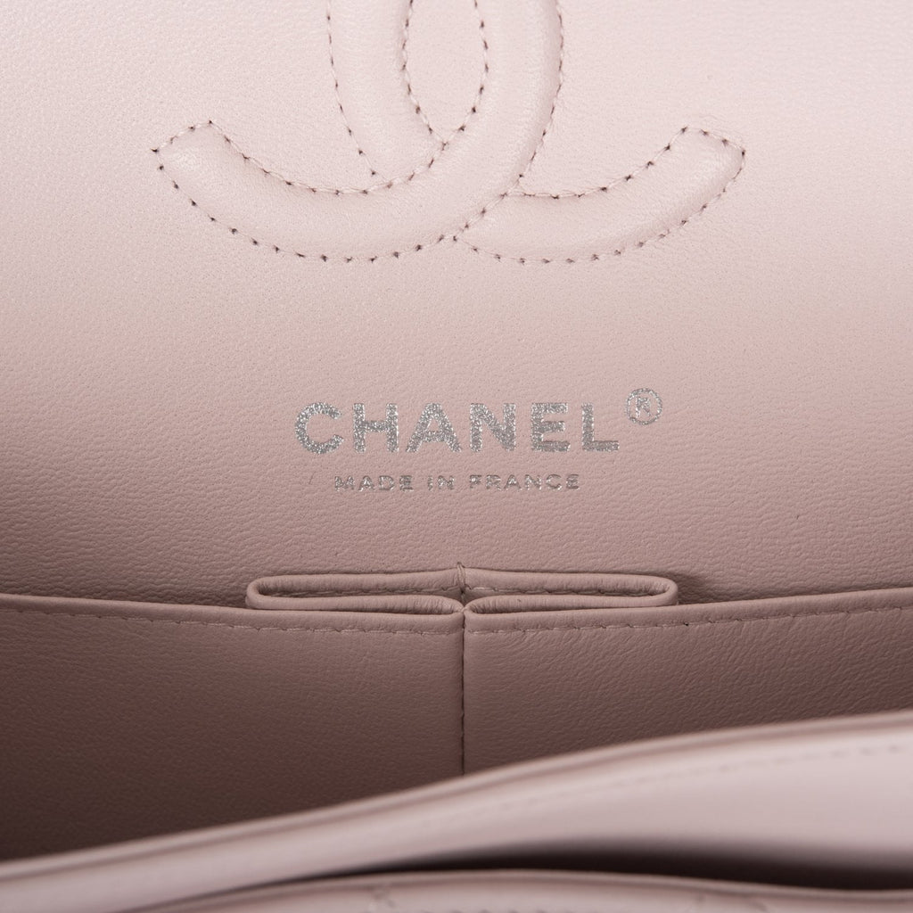 Chanel bag Small Classic Double Flap Bag Light Purple Lambskin Silver Hardware