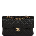 Chanel Small Classic Double Flap Black Caviar Gold Hardware