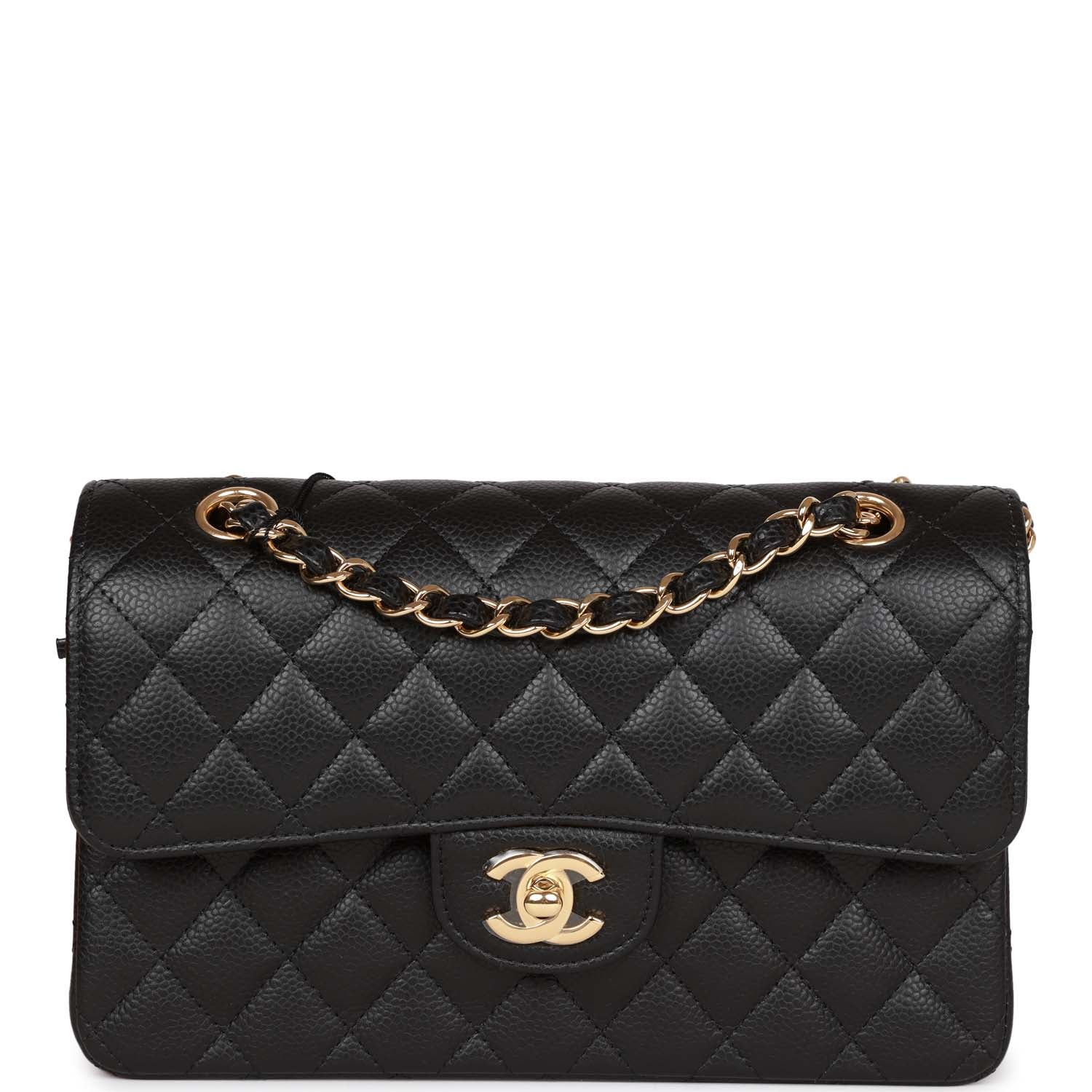 Chanel bag Small Classic Double Flap Black Caviar Gold Hardware