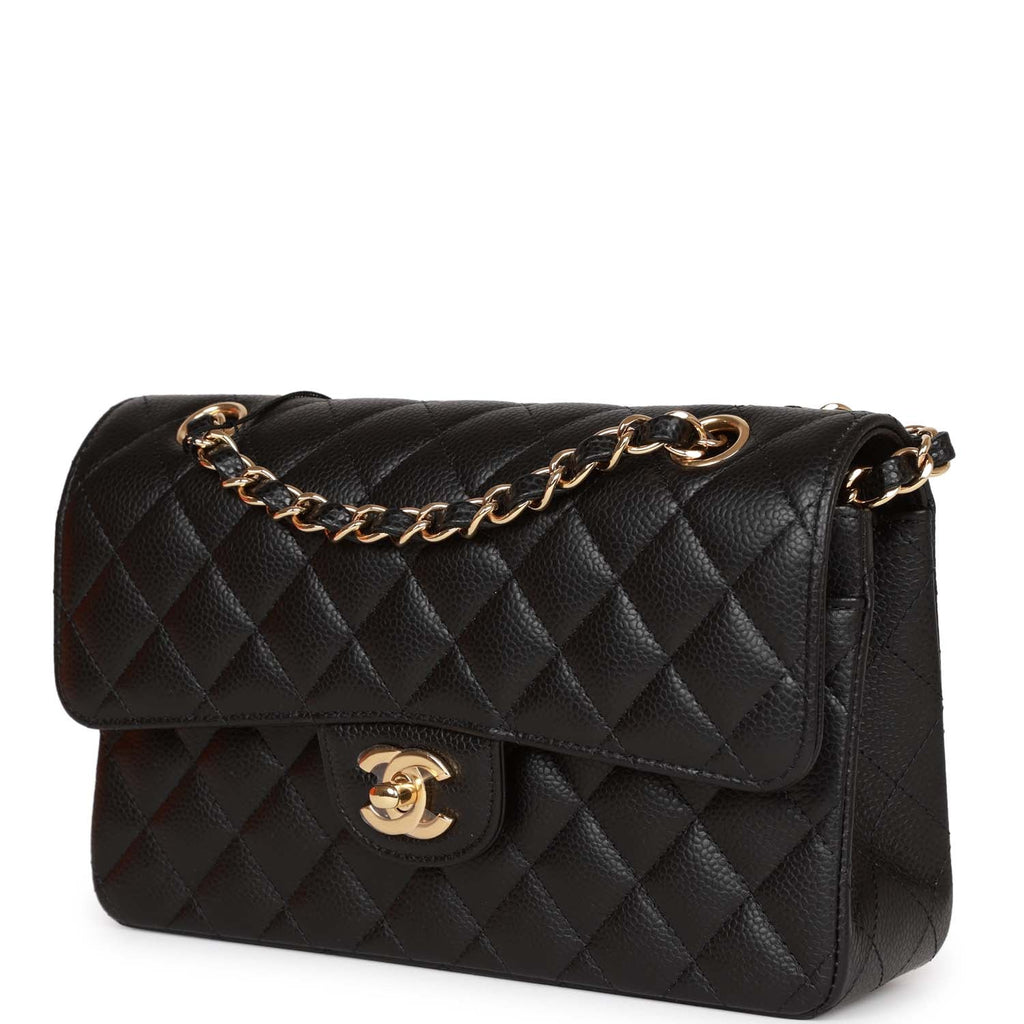 Chanel bag Small Classic Double Flap Black Caviar Gold Hardware