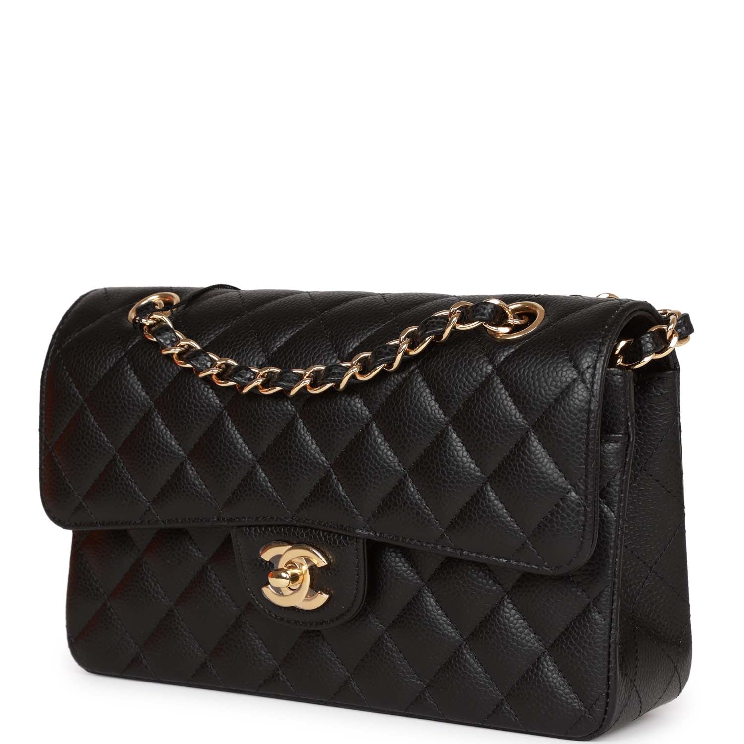 Chanel bag Small Classic Double Flap Black Caviar Gold Hardware