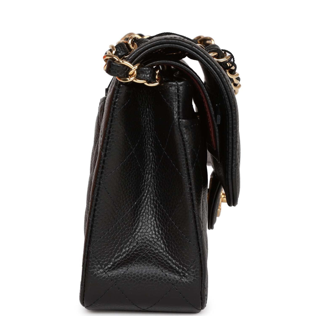 Chanel bag Small Classic Double Flap Black Caviar Gold Hardware