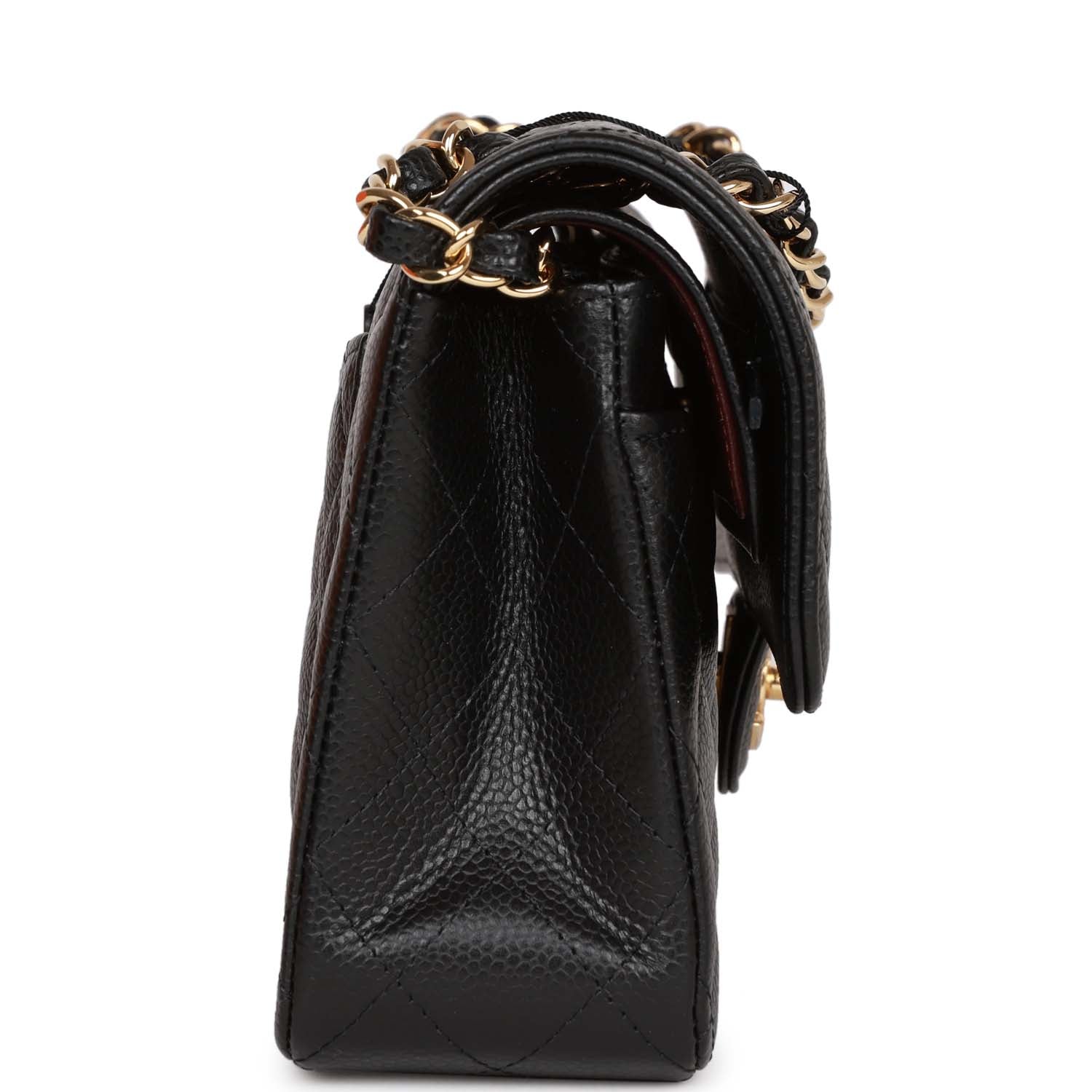 Chanel bag Small Classic Double Flap Black Caviar Gold Hardware