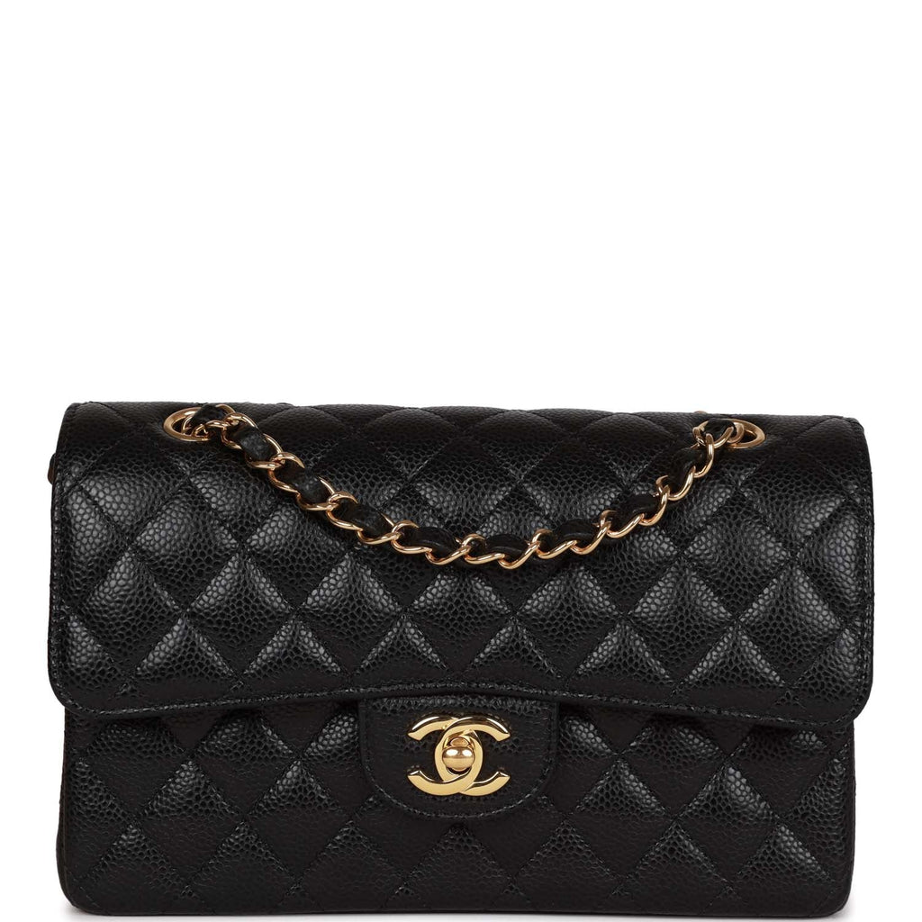 Chanel bag Small Classic Double Flap Black Caviar Gold Hardware