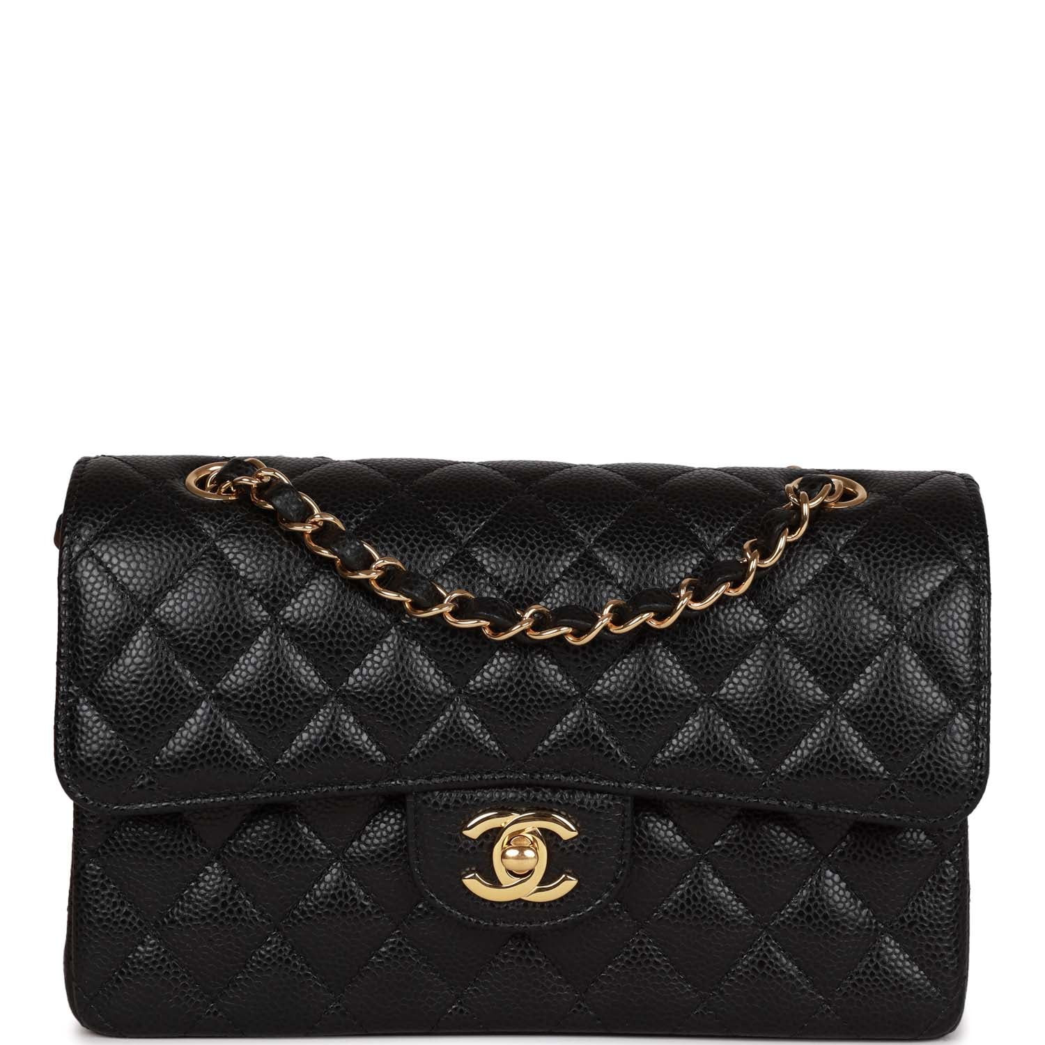 Chanel bag Small Classic Double Flap Black Caviar Gold Hardware