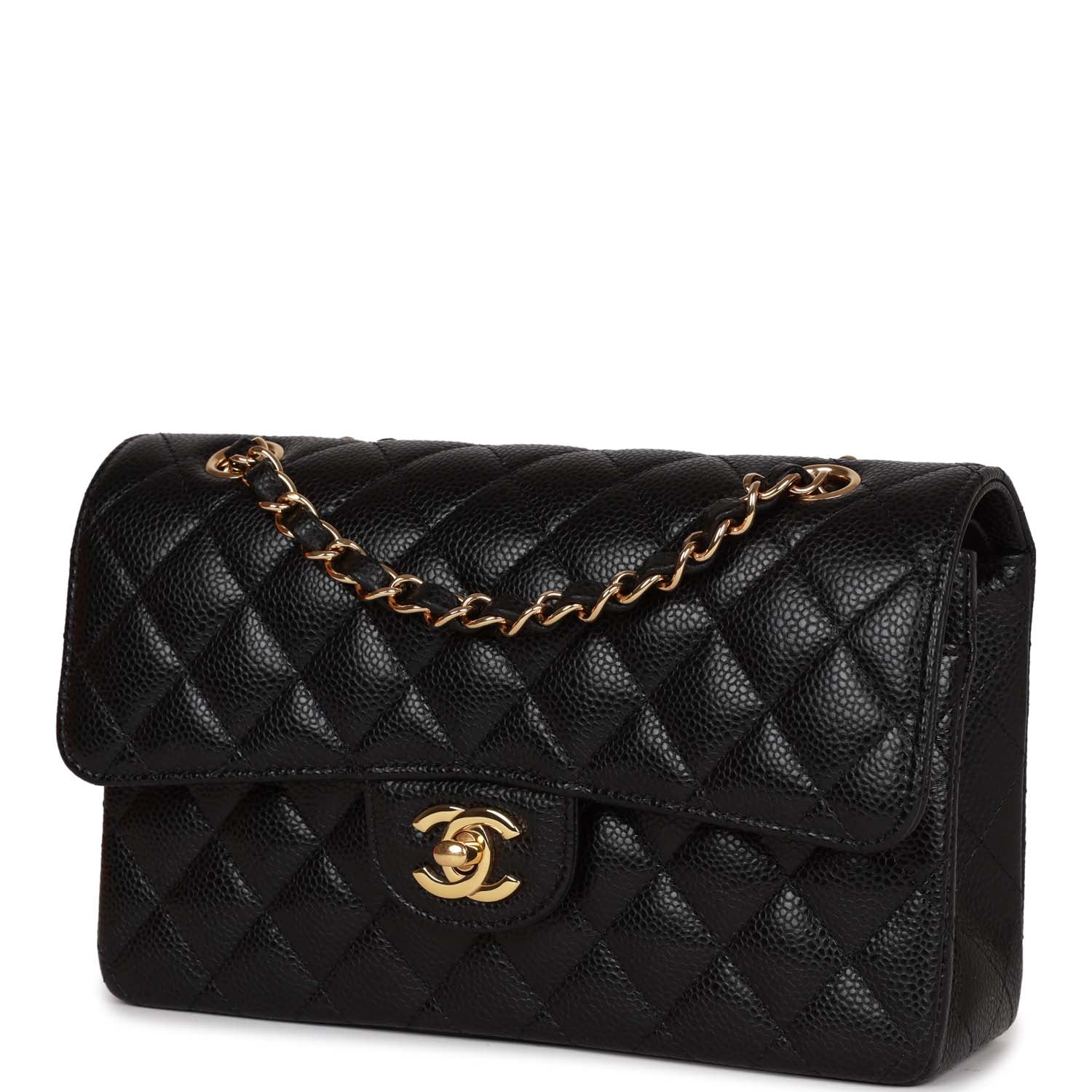 Chanel bag Small Classic Double Flap Black Caviar Gold Hardware