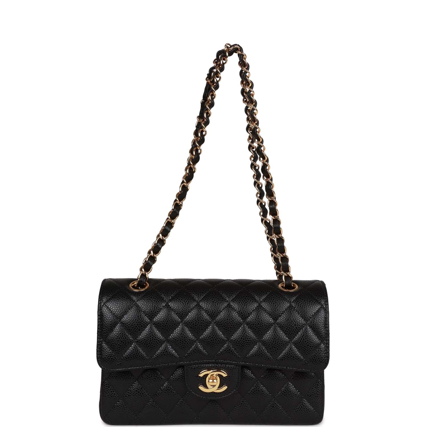 Chanel bag Small Classic Double Flap Black Caviar Gold Hardware