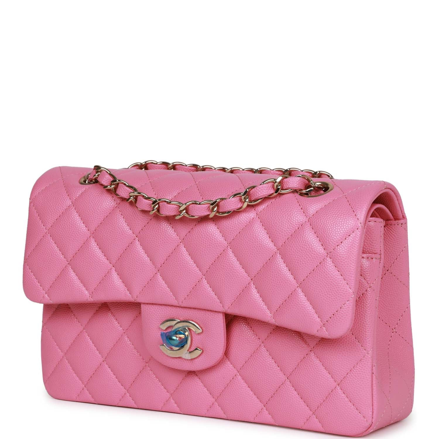 Chanel bag Small Classic Double Flap Bag Pink Caviar Light Gold Hardware