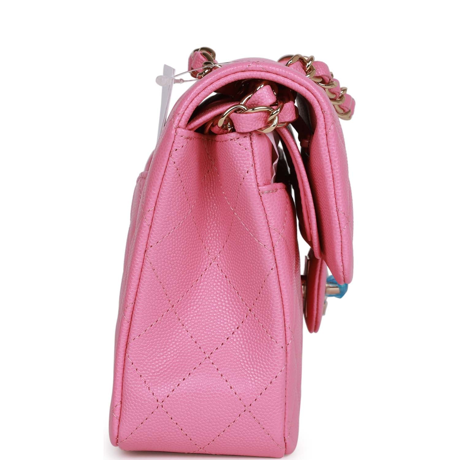 Chanel bag Small Classic Double Flap Bag Pink Caviar Light Gold Hardware