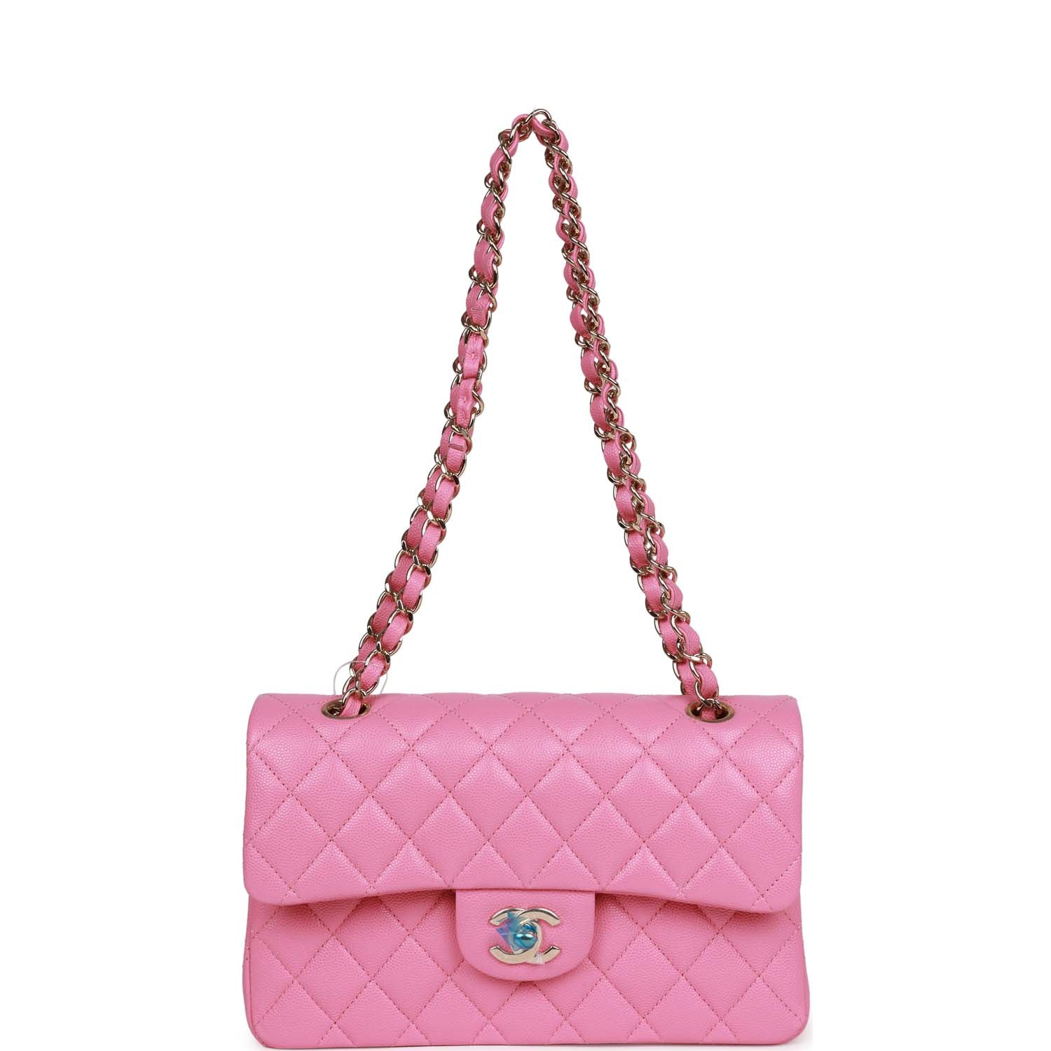 Chanel bag Small Classic Double Flap Bag Pink Caviar Light Gold Hardware