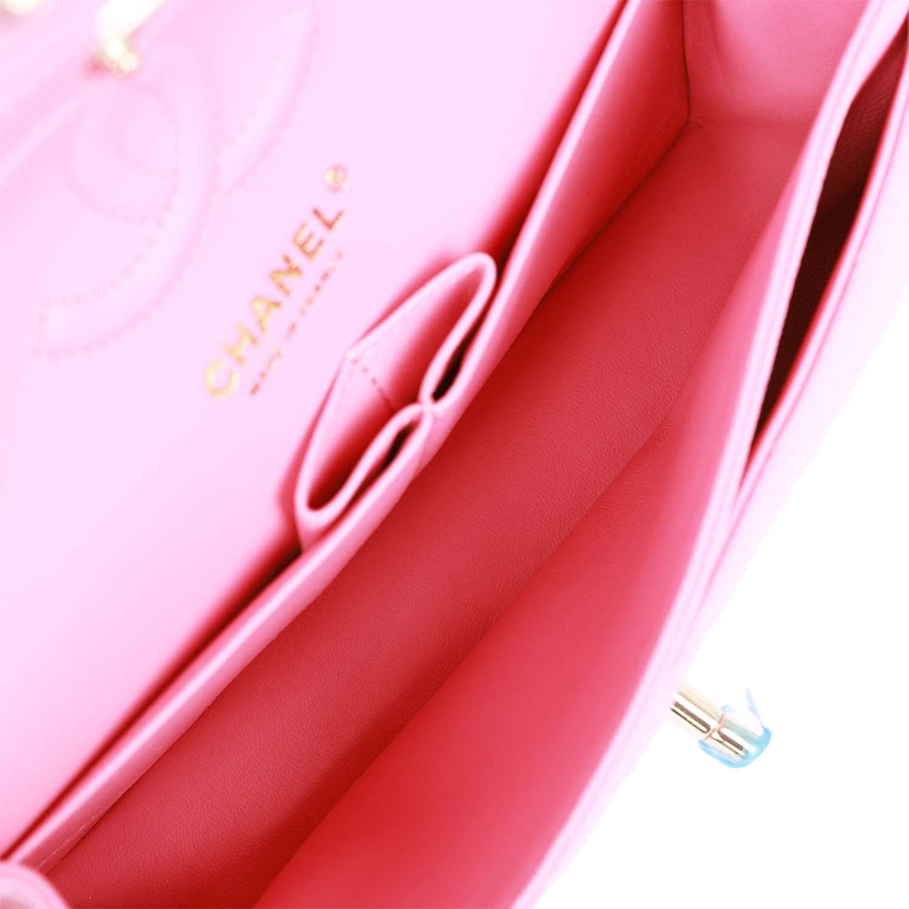 Chanel bag Small Classic Double Flap Bag Pink Caviar Light Gold Hardware
