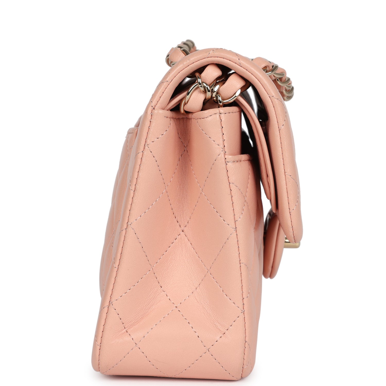 Chanel Small Classic Double Flap Light Pink Lambskin Gold Hardware