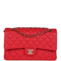 Chanel Small Classic Double Flap Red Caviar Light Gold Hardware