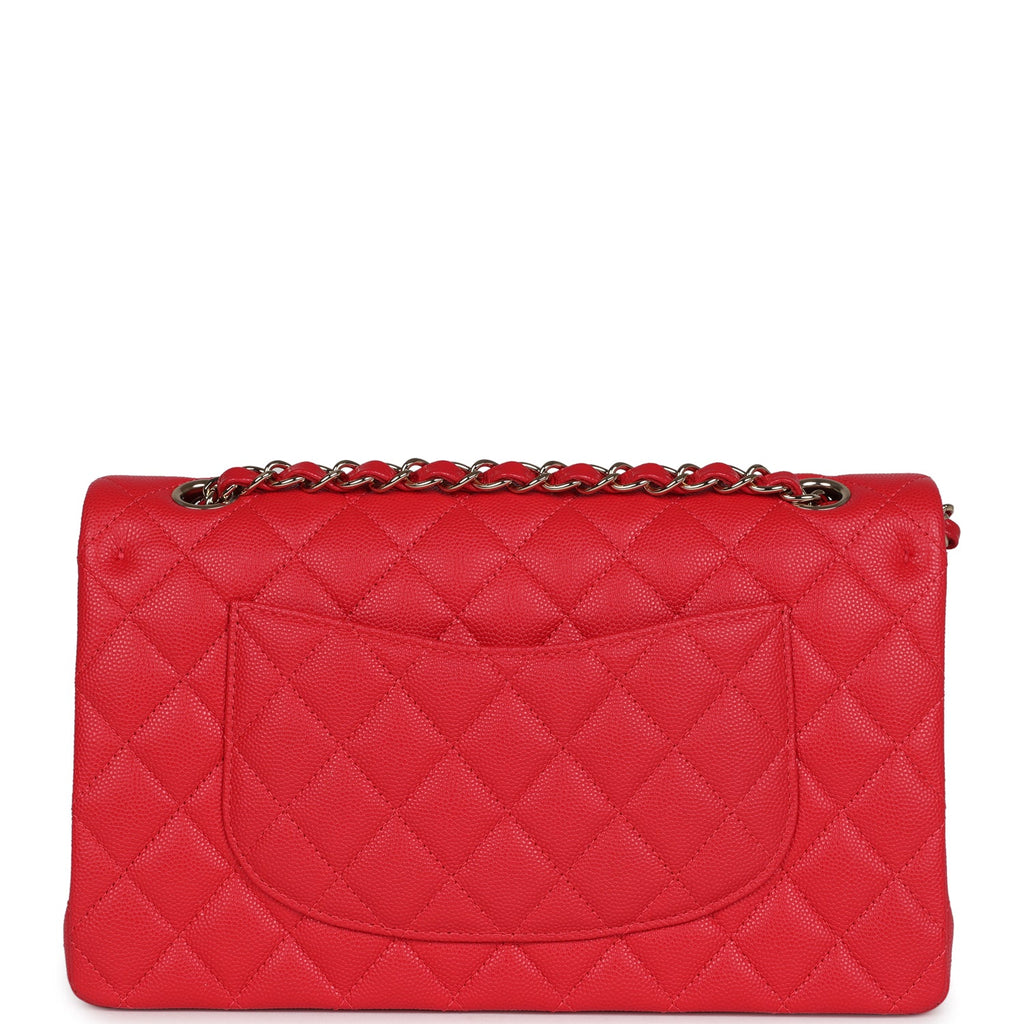 Chanel Small Classic Double Flap Red Caviar Light Gold Hardware