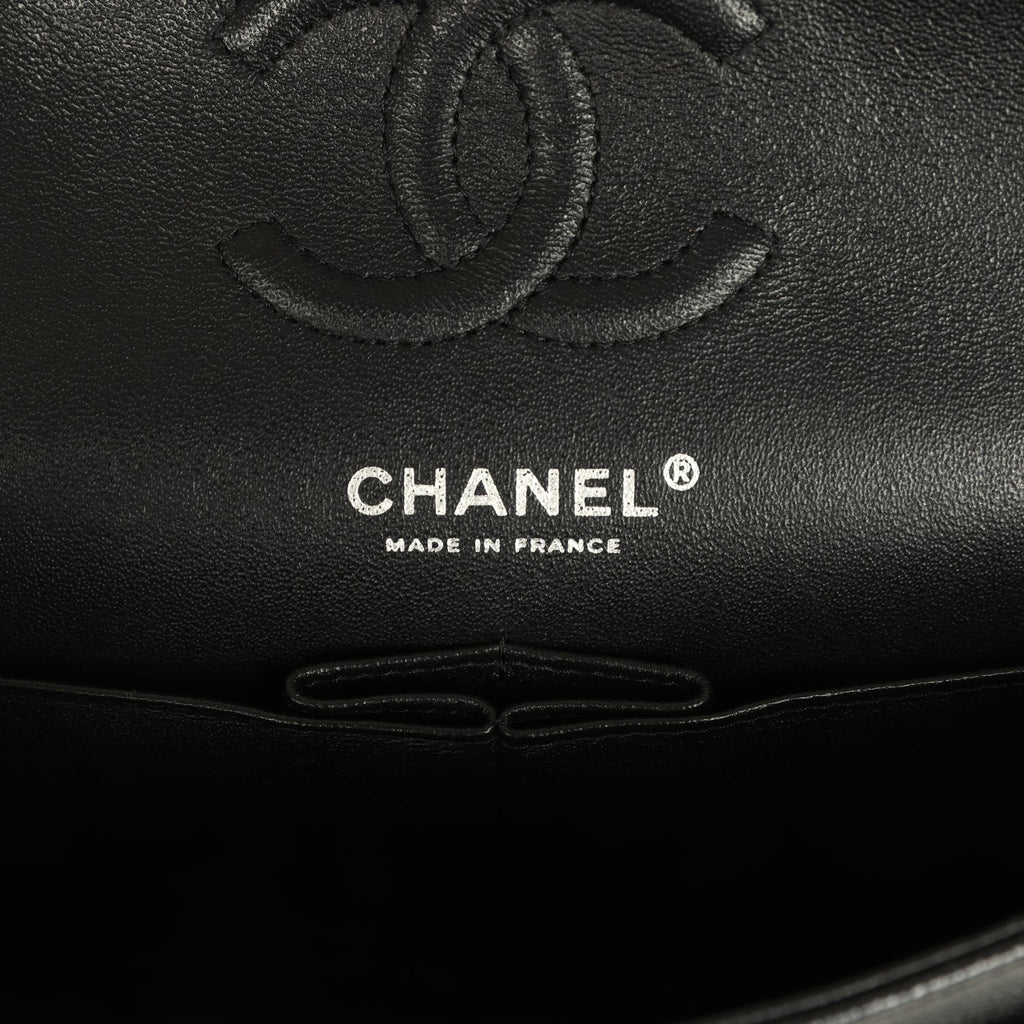 Chanel Small Classic Double Flap Bag Black Iridescent Caviar Ruthenium Hardware
