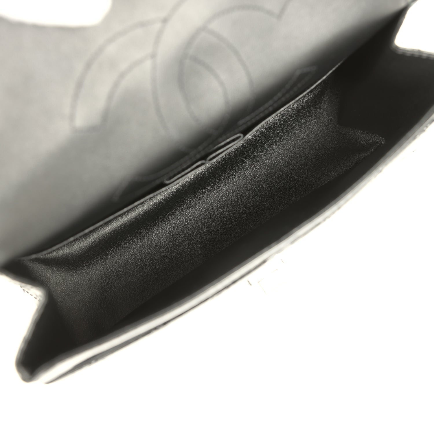 Chanel Small Reissue 225 2.55 Double Flap Bag So Black Shiny Crumpled Calfskin Black Hardware