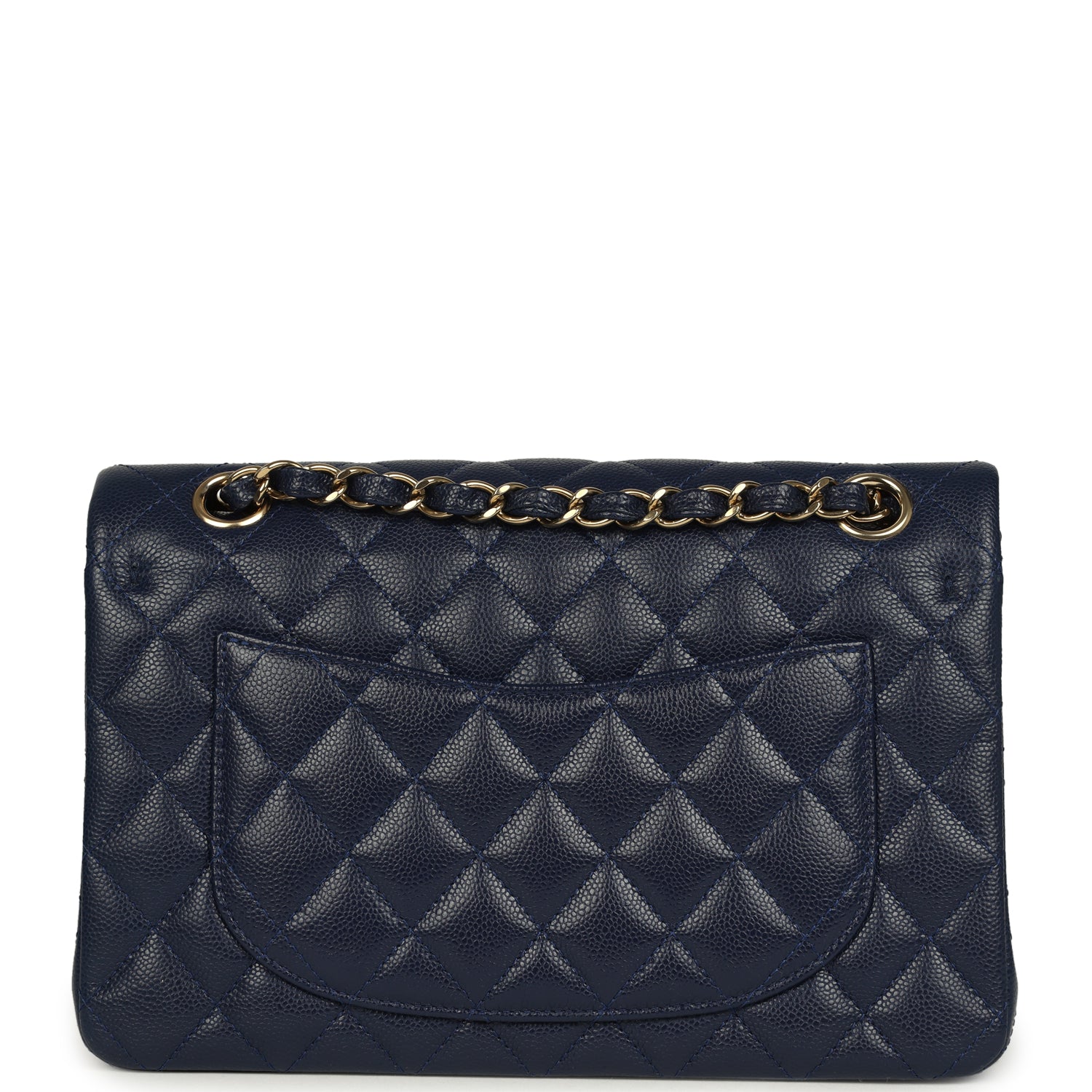 Chanel Small Classic Double Flap Bag Navy Blue Caviar Gold Hardware