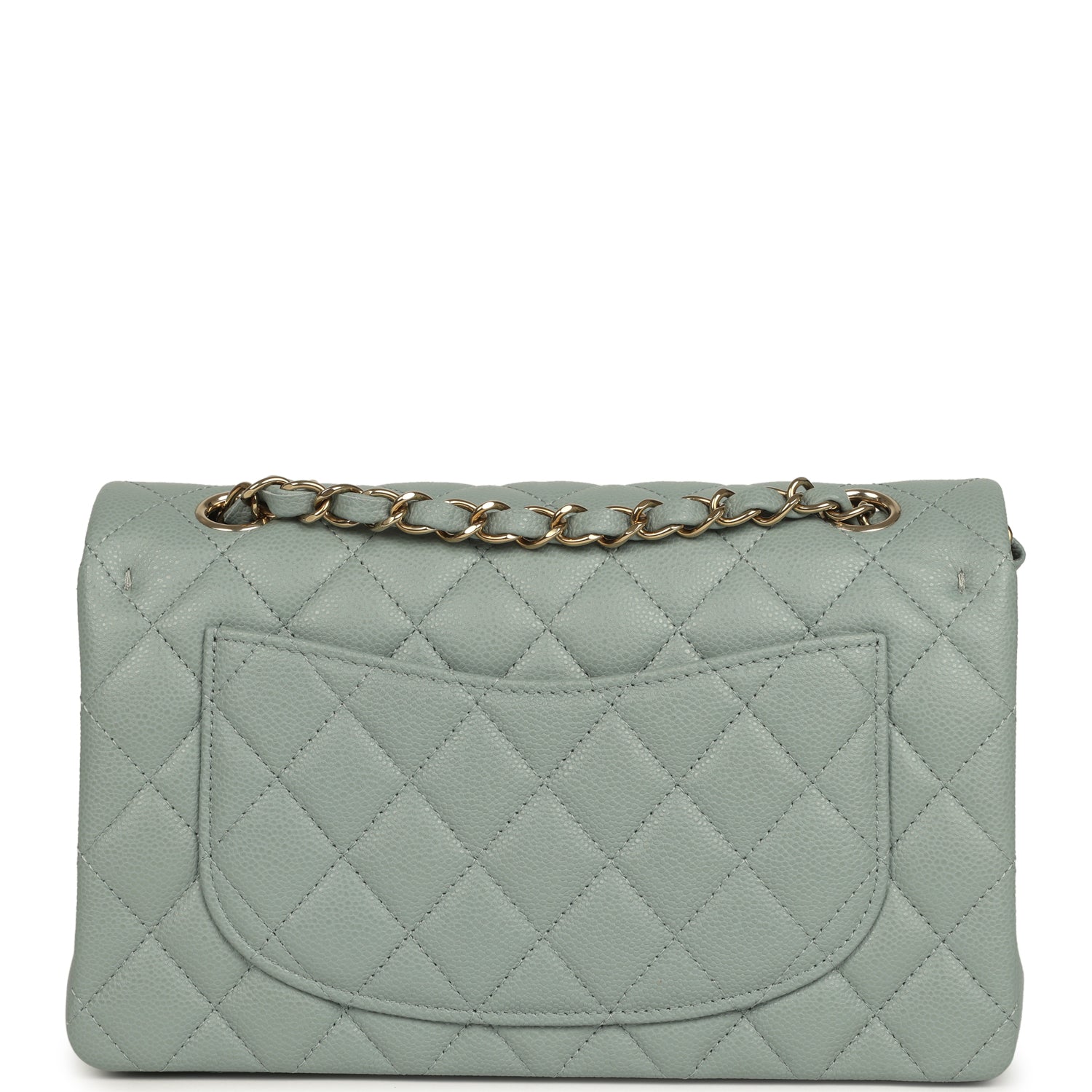 Chanel Small Classic Double Flap Bag Blue Caviar Light Gold Hardware