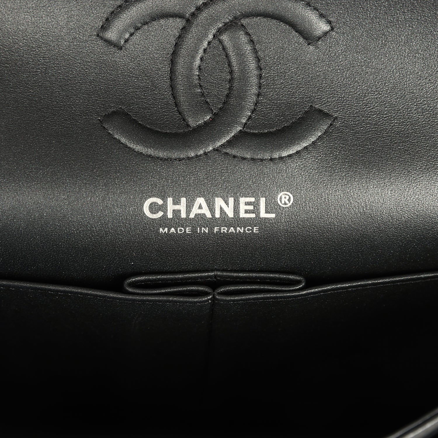 Chanel Small Classic Double Flap Bag So Black Iridescent Lambskin Black Hardware