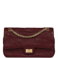 Chanel Small "Crush" Reissue 225 2.55 Double Flap Bag Burgundy Lambskin Gold Hardware