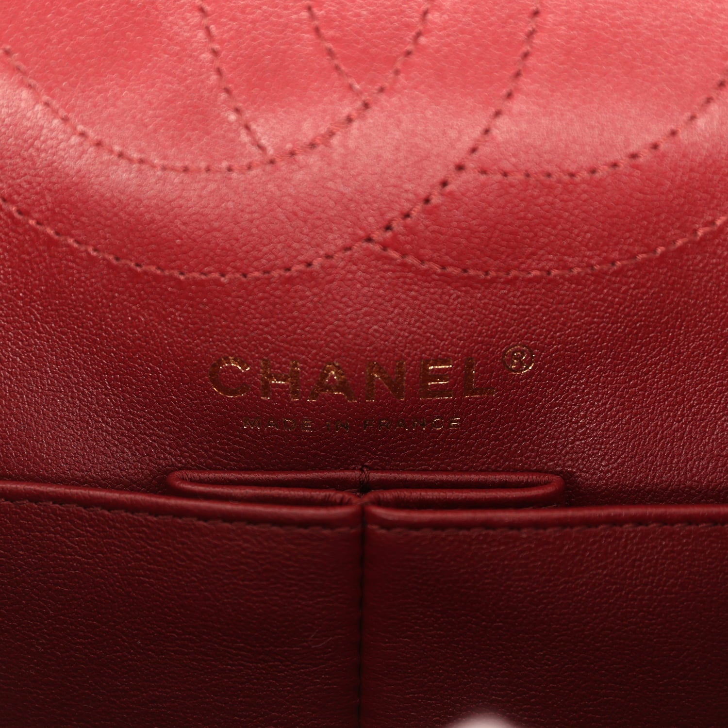 Chanel Small "Crush" Reissue 225 2.55 Double Flap Bag Burgundy Lambskin Gold Hardware