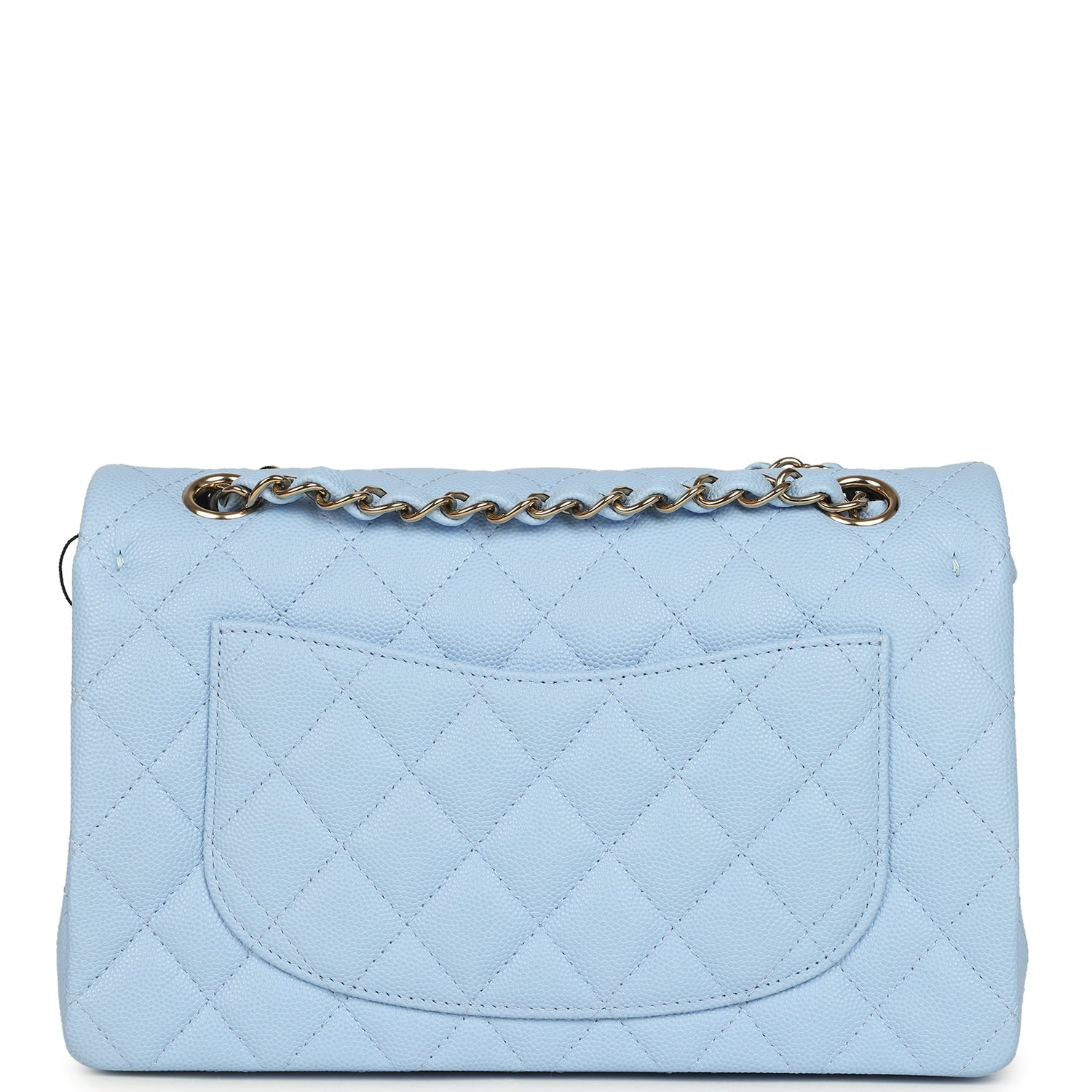 Chanel Small Classic Double Flap Bag Light Blue Caviar Light Gold Hardware
