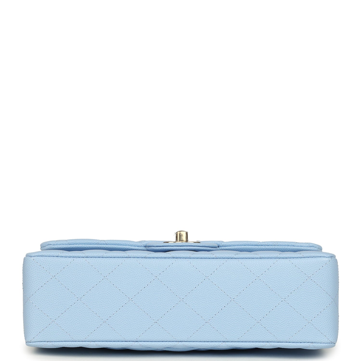 Chanel Small Classic Double Flap Bag Light Blue Caviar Light Gold Hardware