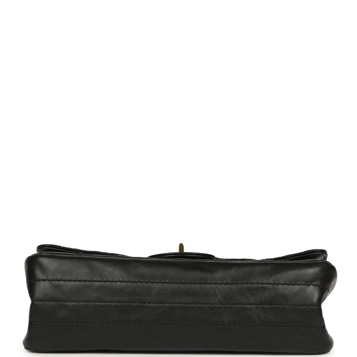 Chanel Small "Crush" Reissue 225 2.55 Double Flap Bag Black Lambskin Gold Hardware