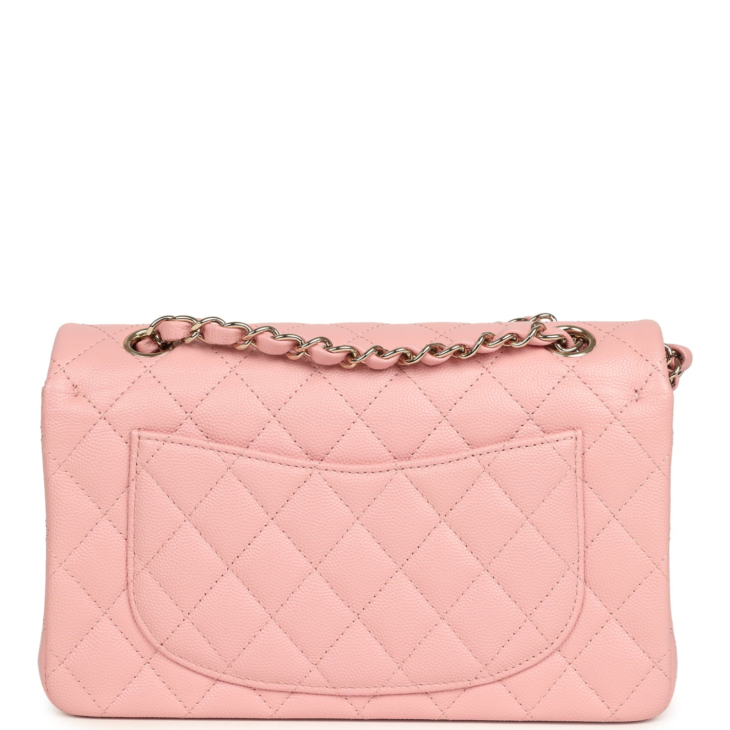Chanel Small Classic Double Flap Bag Pink Shiny Caviar Light Gold Hardware