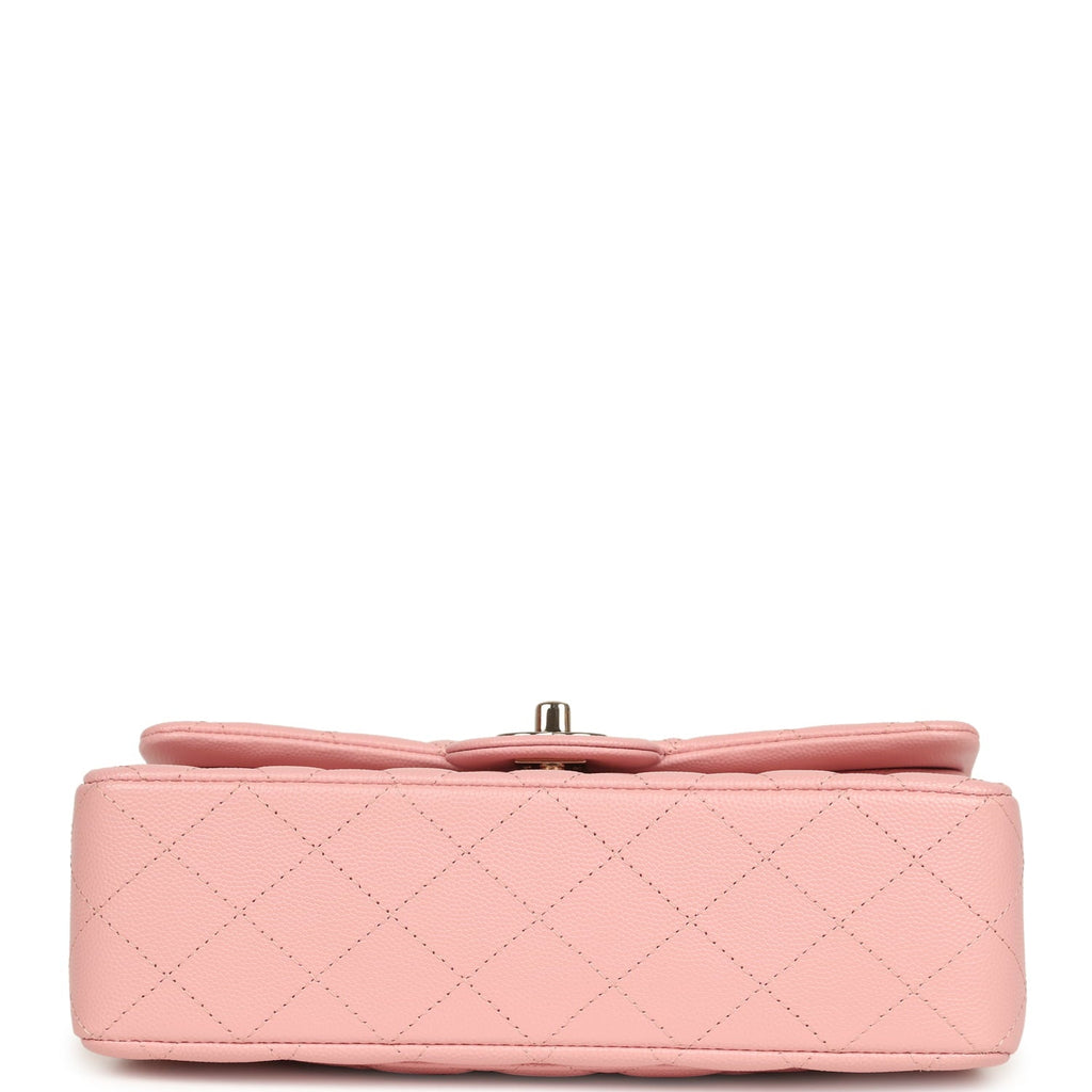 Chanel Small Classic Double Flap Bag Pink Shiny Caviar Light Gold Hardware
