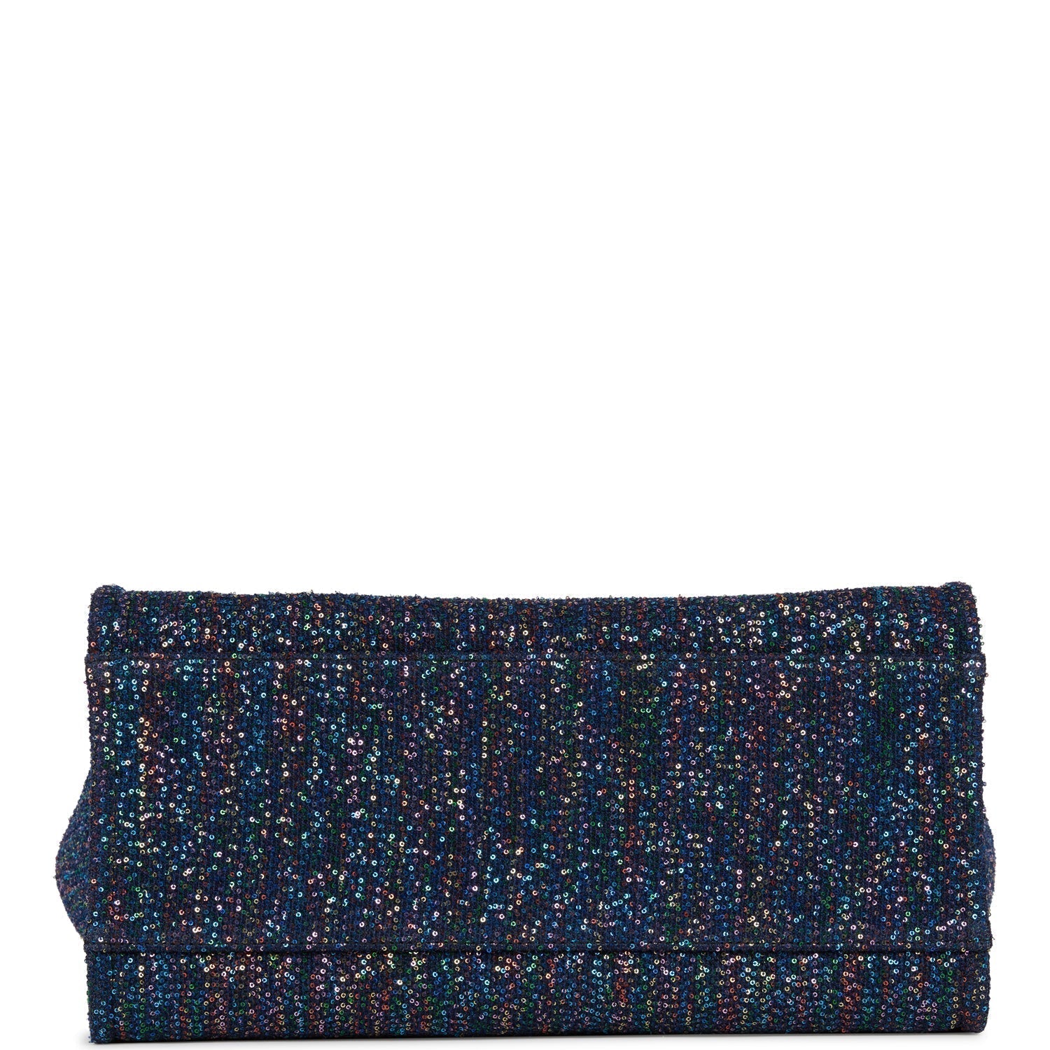 Chanel Large Deauville Shopping Bag Blue Sequin Boucle Silver Hardware