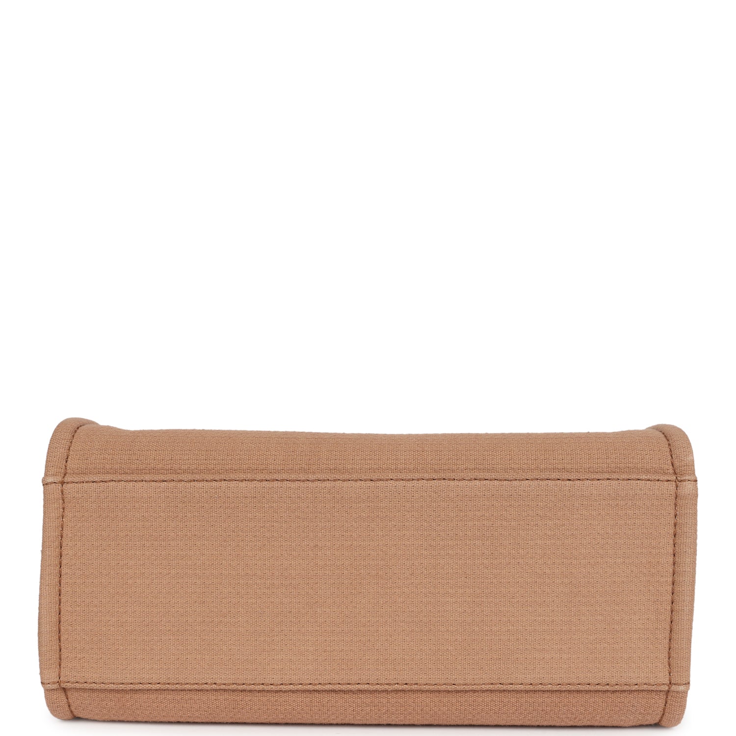 Chanel Small Deauville Shopping Tote Dark Beige Canvas Light Gold Hardware
