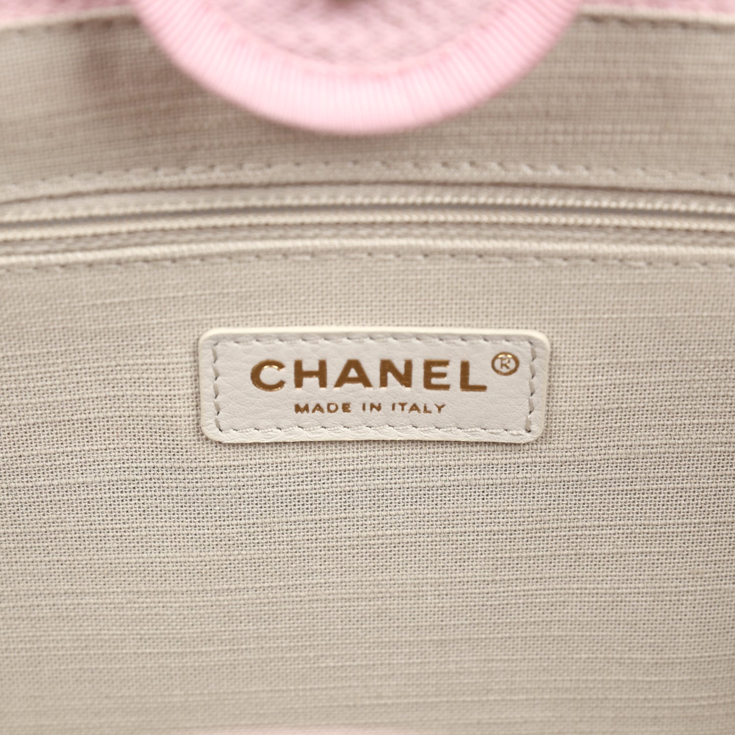 Chanel Small Deauville Shopping Tote Light Pink Canvas Light Gold Hardware