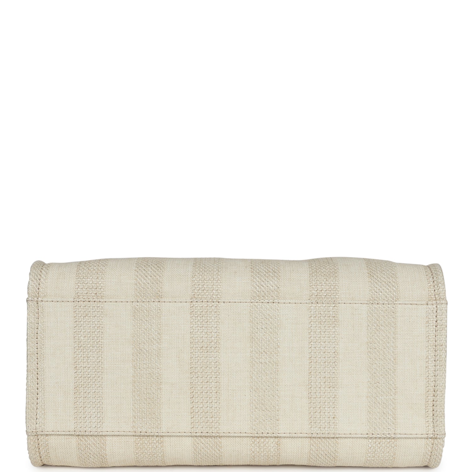 Chanel Medium Striped Deauville Shopping Tote Light Beige Raffia Light Gold Hardware