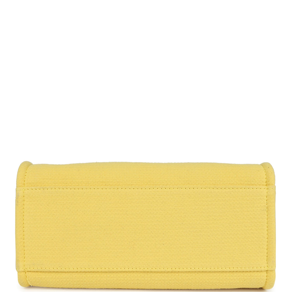 Chanel Small Deauville Shopping Tote Yellow Canvas Light Gold Hardware