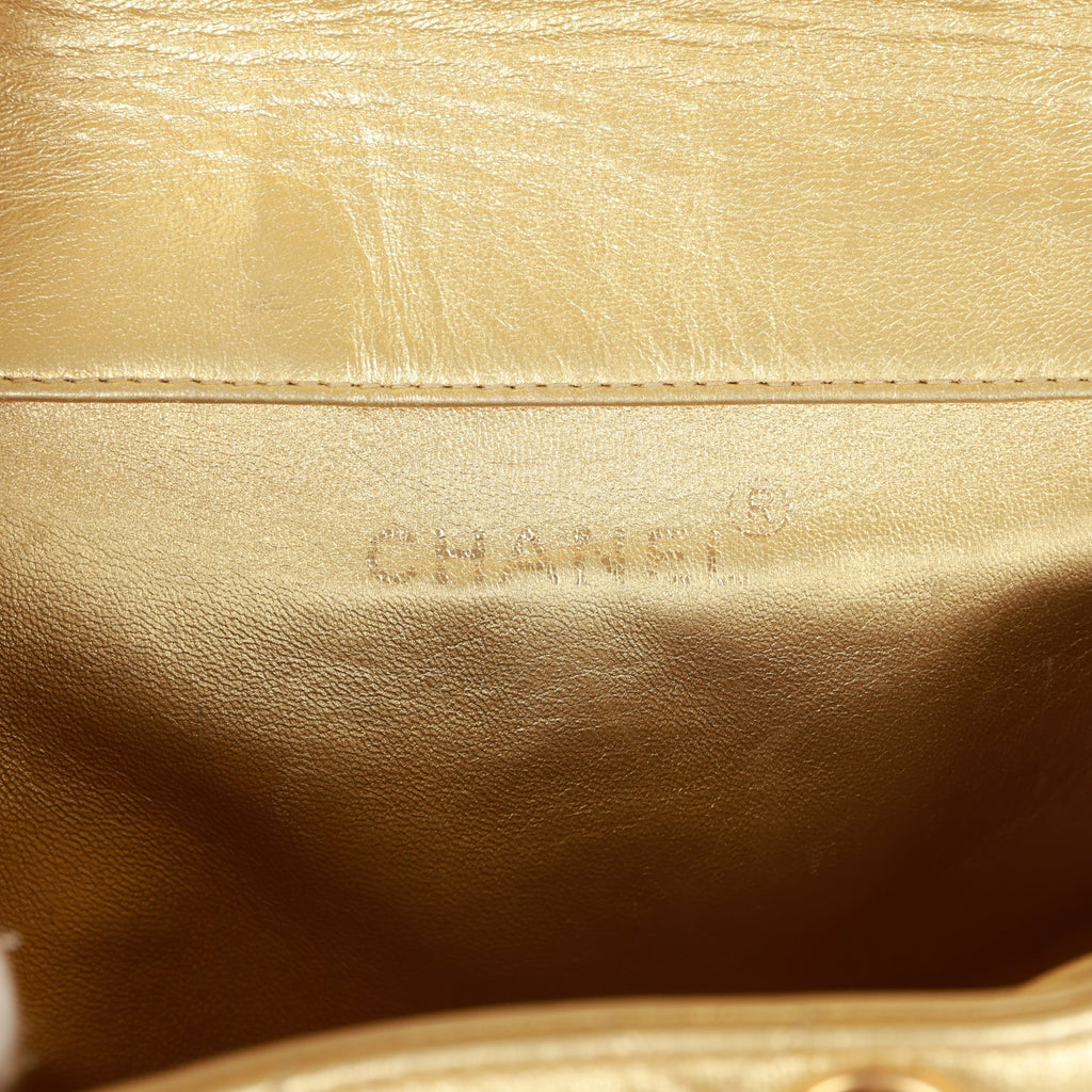 New Chanel Duma Backpack Gold Metallic Lambskin Gold Hardware