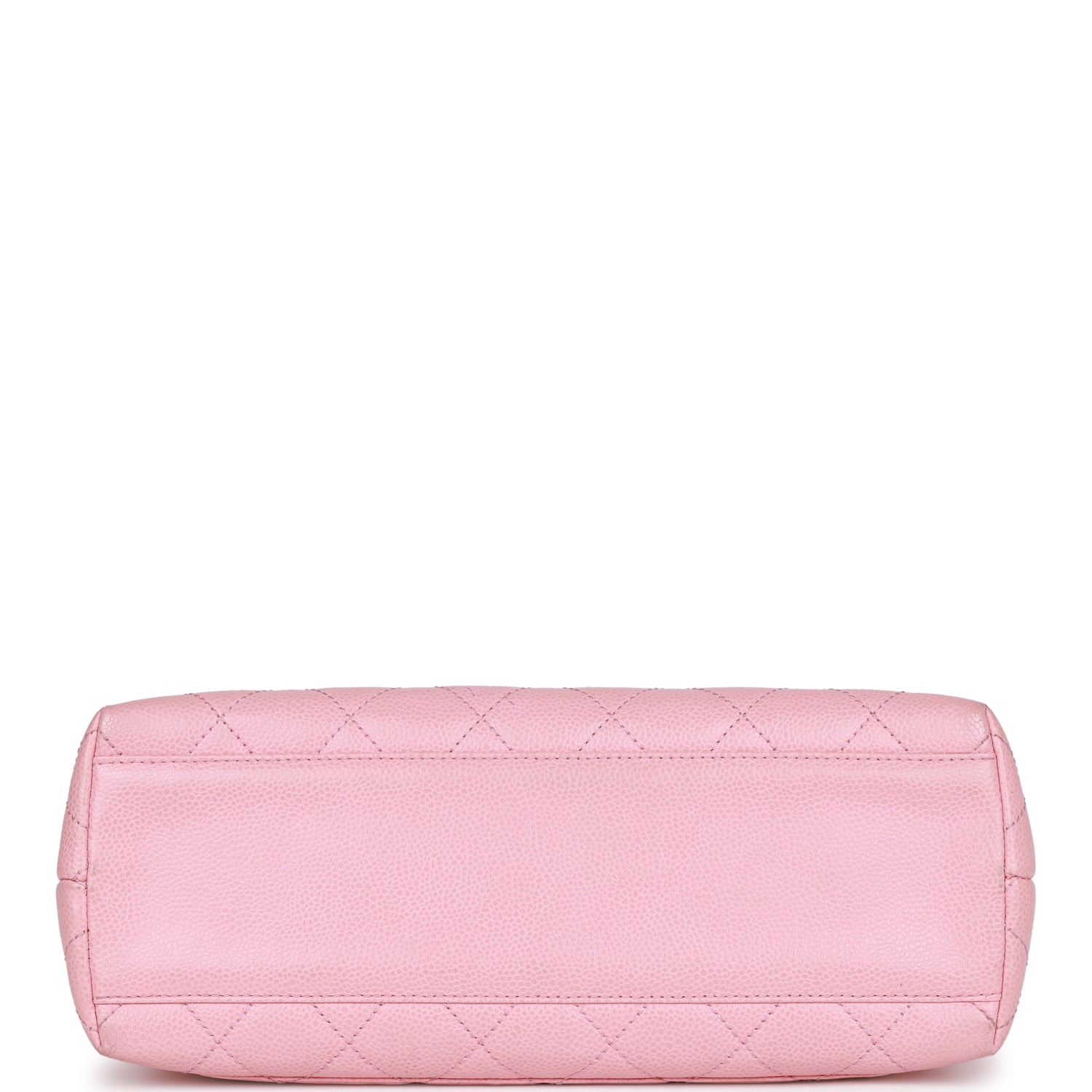 Vintage Chanel Kelly Handle Flap Bag Pink Caviar Gold Hardware