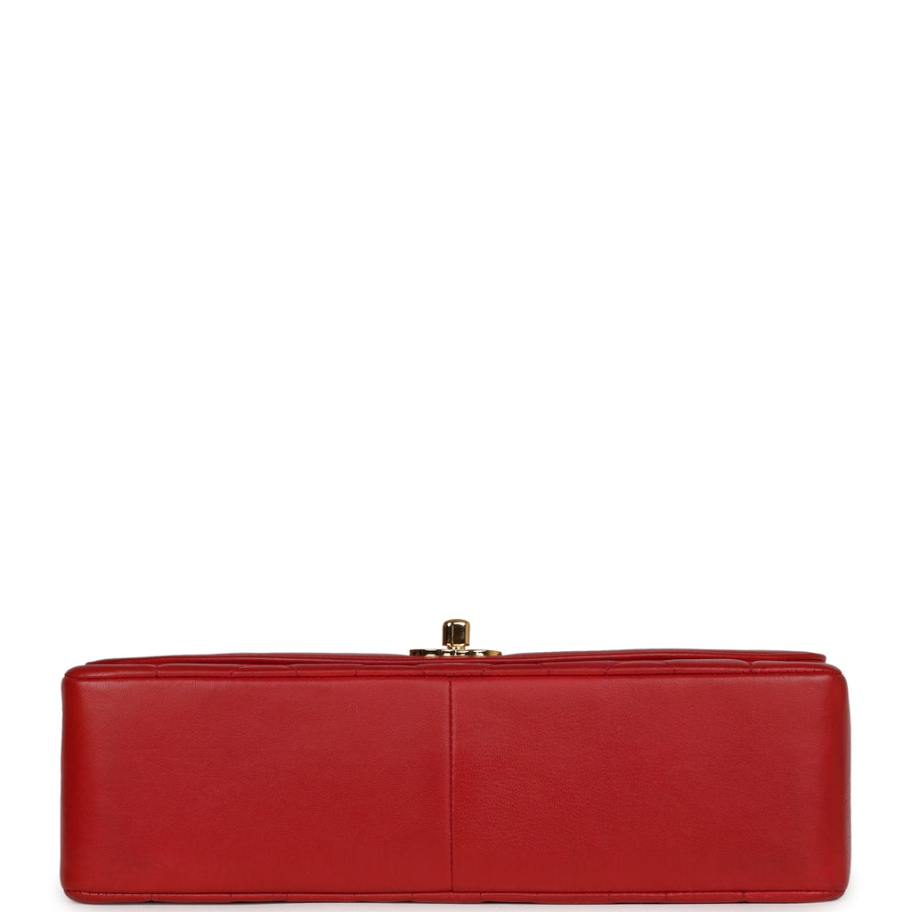 Vintage Chanel Small Diana Flap Bag Red Lambskin Gold Hardware