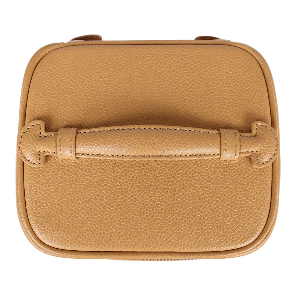 Vintage Chanel Vanity Dark Beige Caviar Gold Hardware