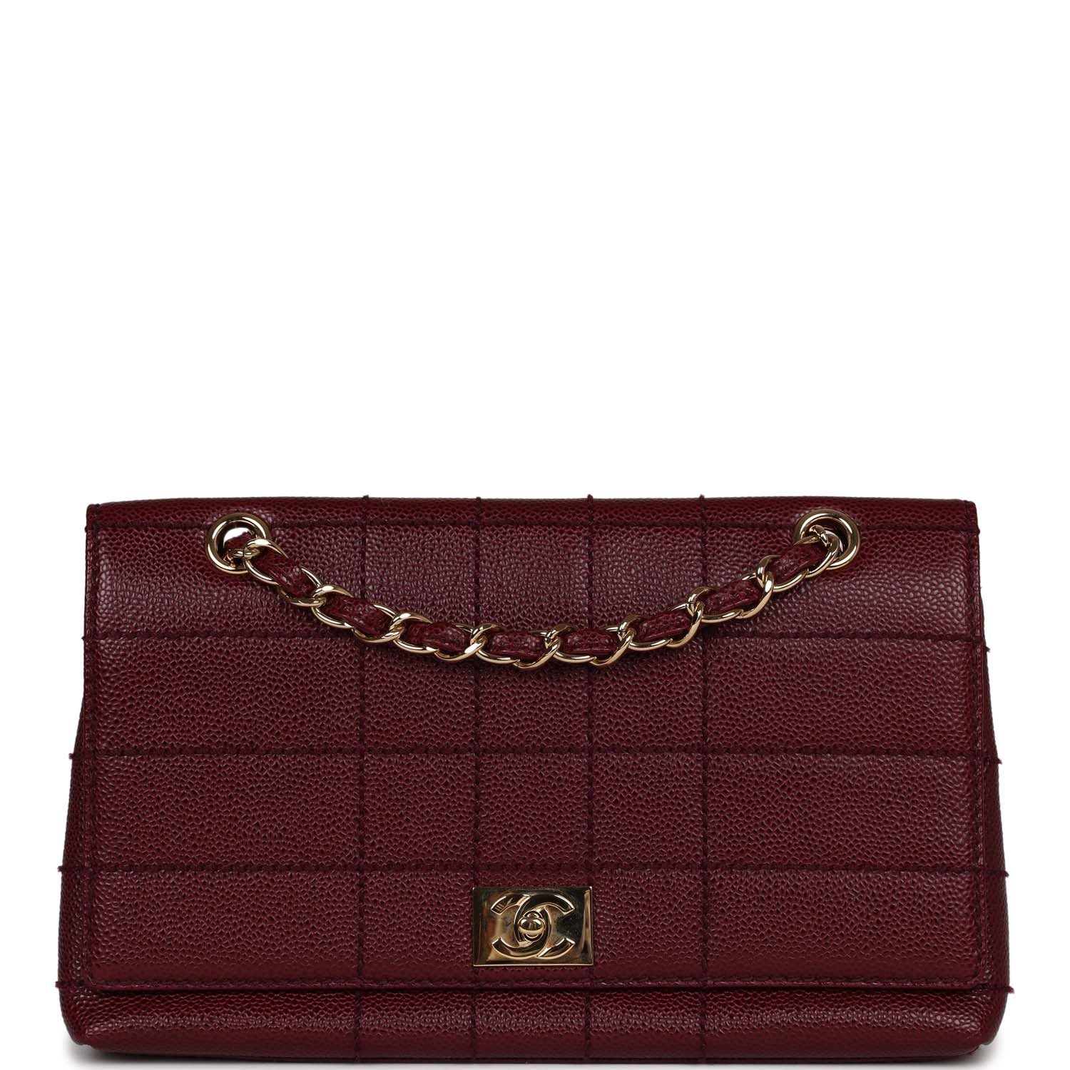 Vintage Chanel Wild Stitch Full Flap Burgundy Caviar Gold Hardware