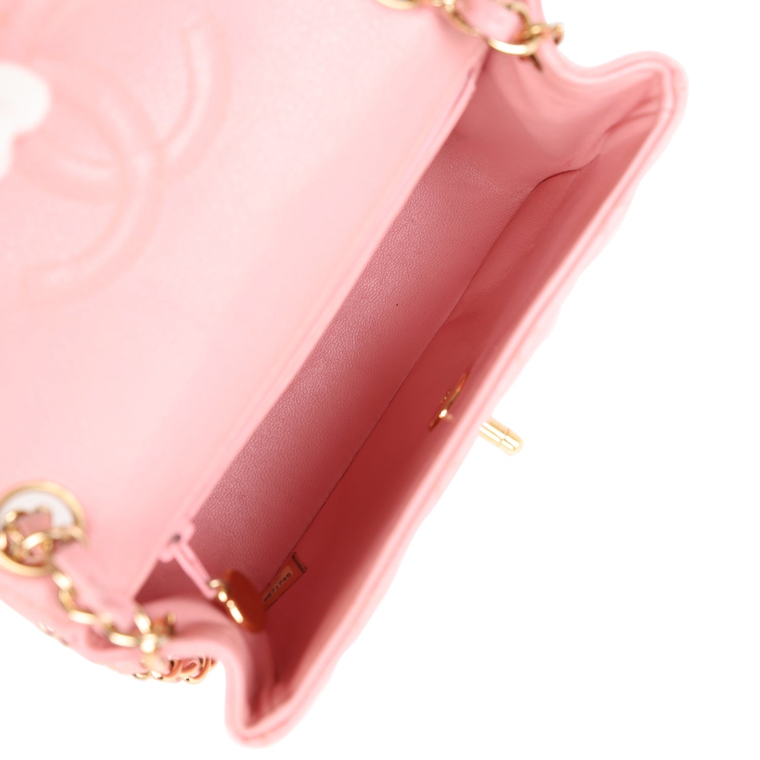 New Chanel Mini Square Flap Pink Caviar Gold Hardware